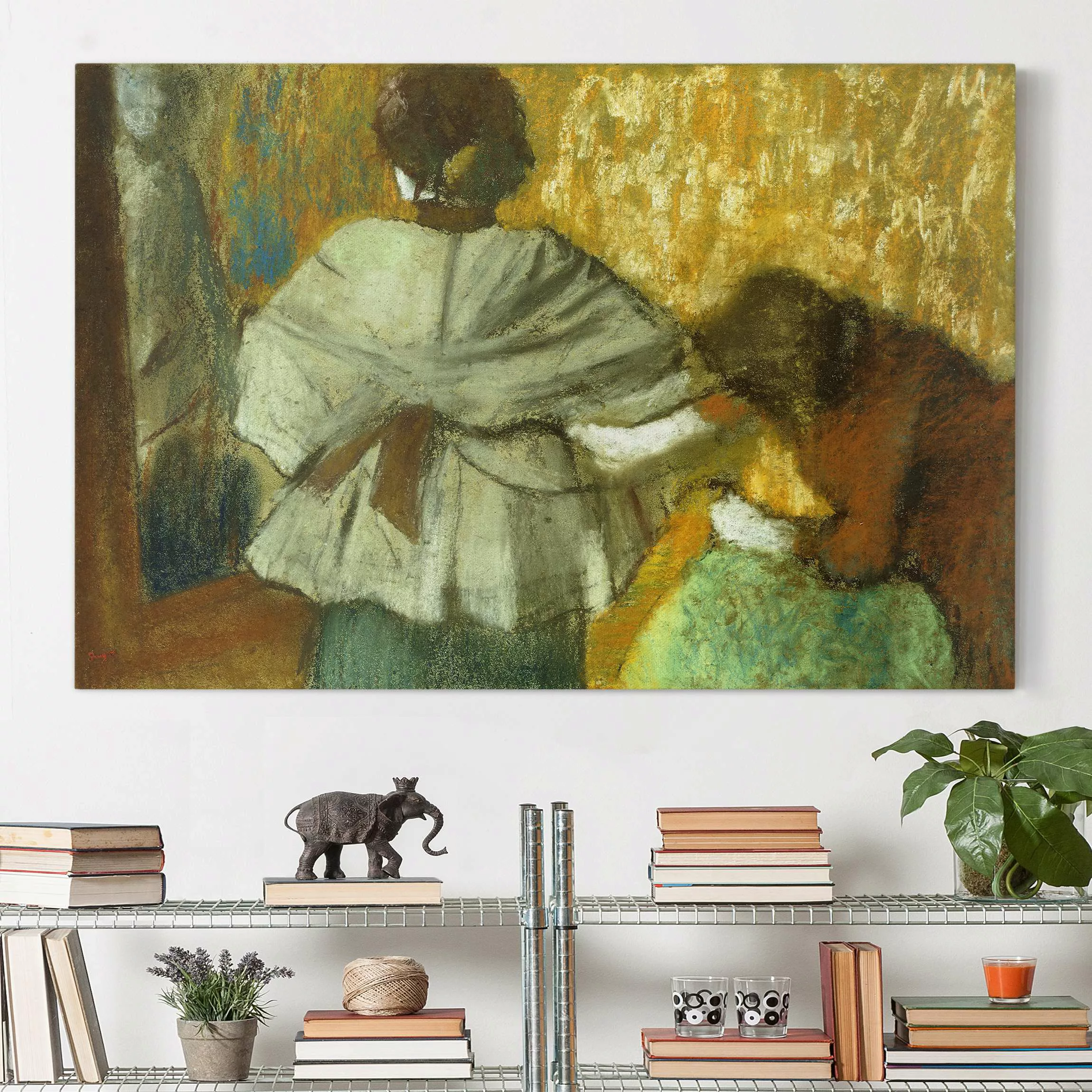 Leinwandbild Kunstdruck - Querformat Edgar Degas - Modistin günstig online kaufen