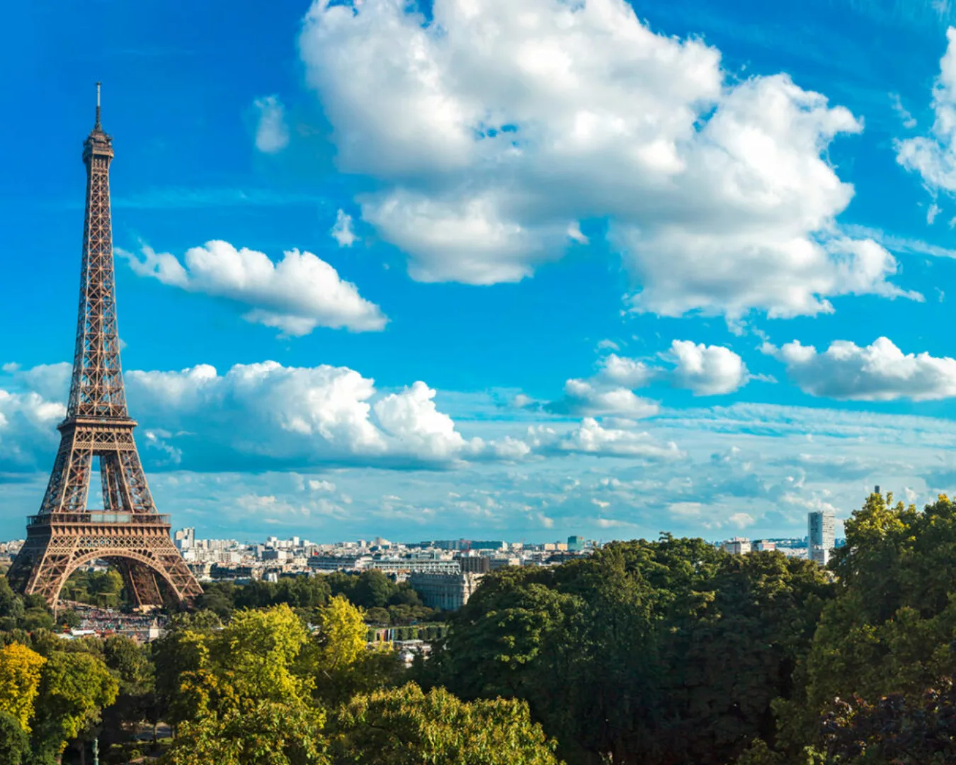 Fototapete "Eiffelturm" 4,00x2,50 m / Strukturvlies Klassik günstig online kaufen