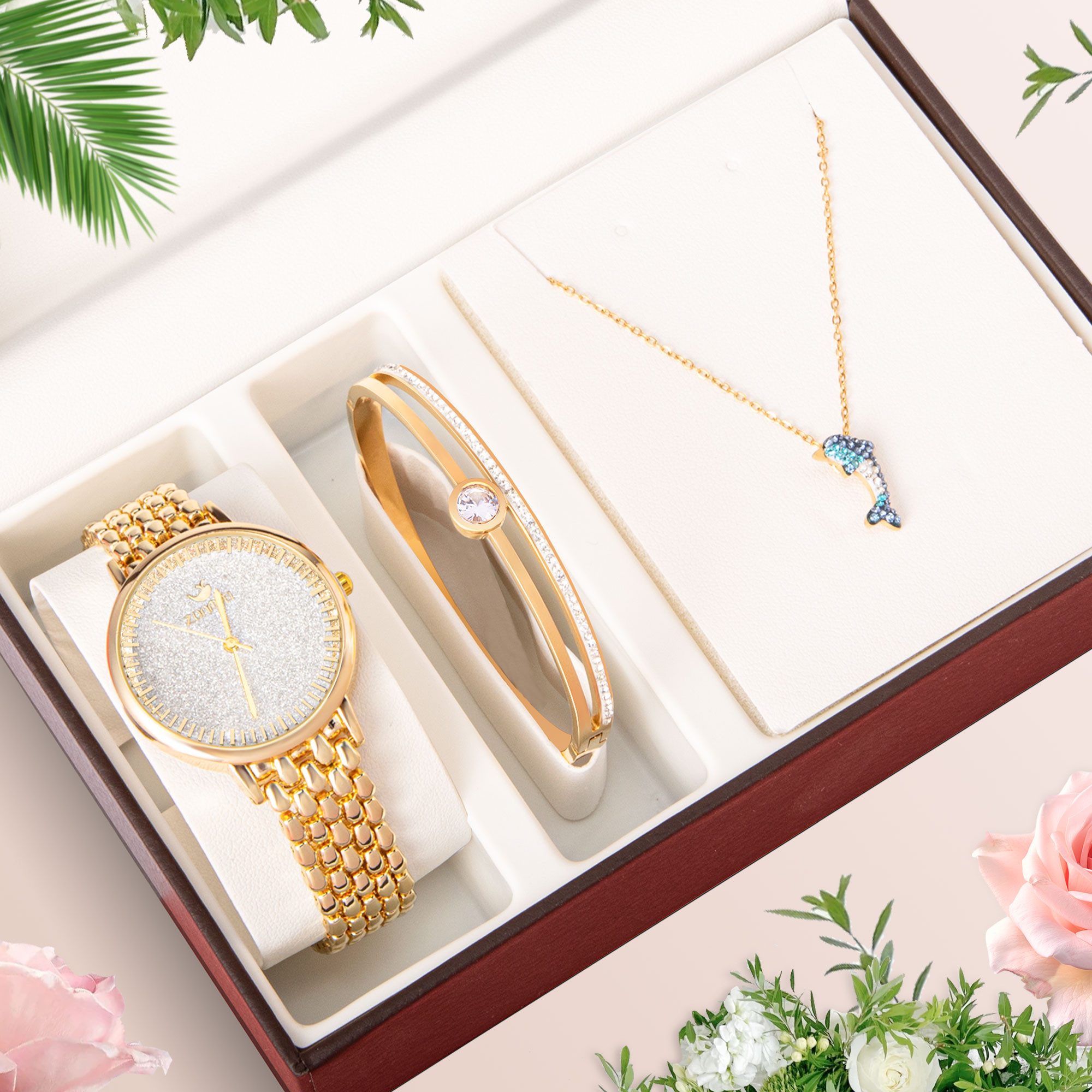 ibettertec Quarzuhr Elegantes Damen Schmuckset mit günstig online kaufen