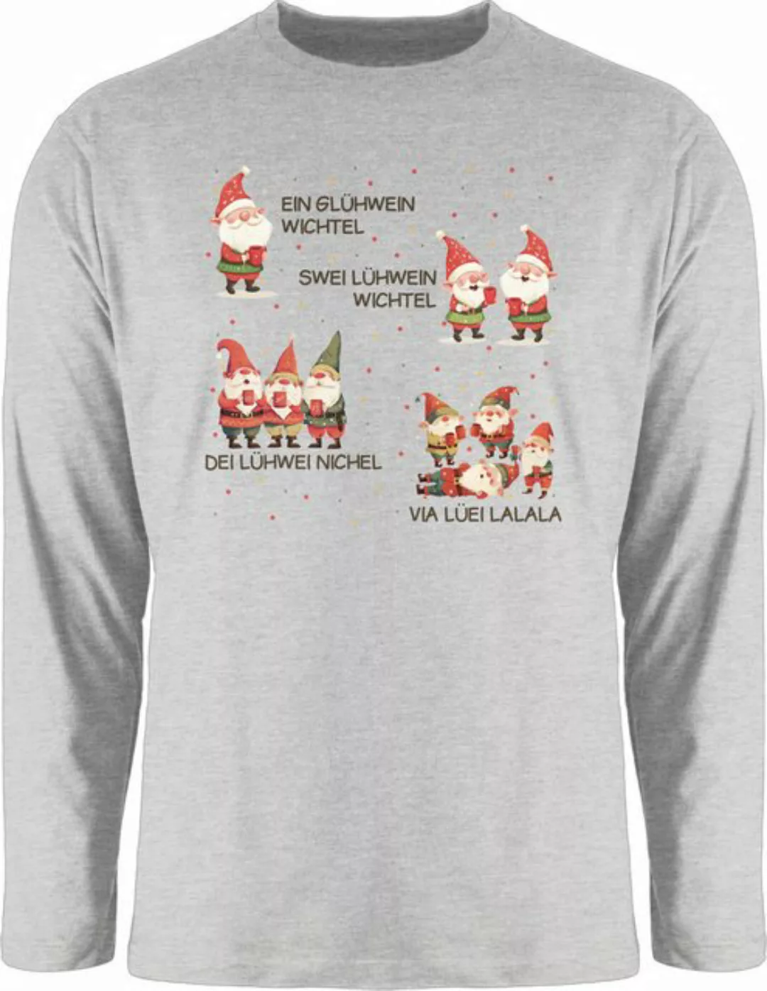 Shirtracer Rundhalsshirt Ein Glühwein Swei Glühwein, Wichtel, Weihnachten, günstig online kaufen