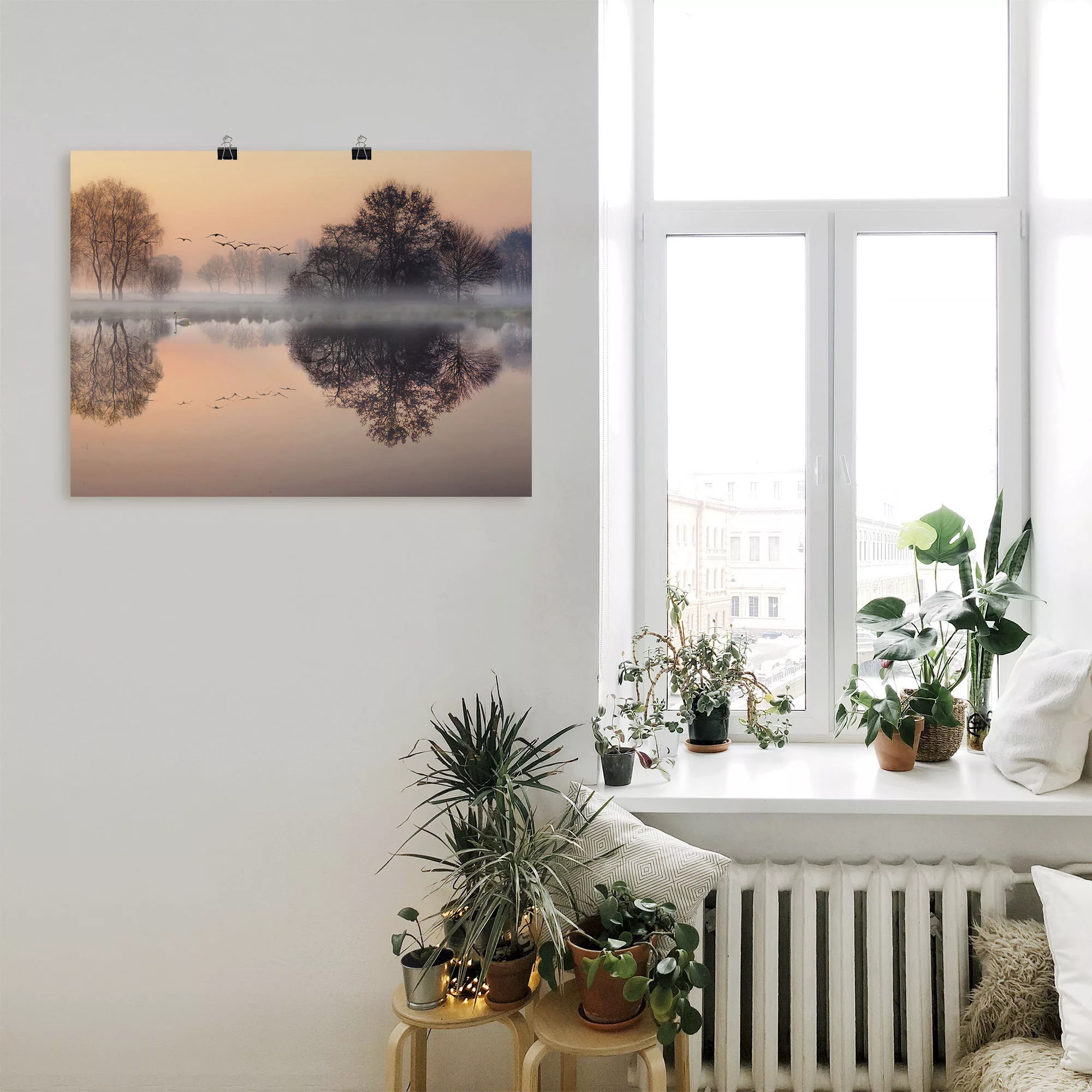 Artland Wandbild »Früh morgens am See....«, Gewässer, (1 St.), als Leinwand günstig online kaufen