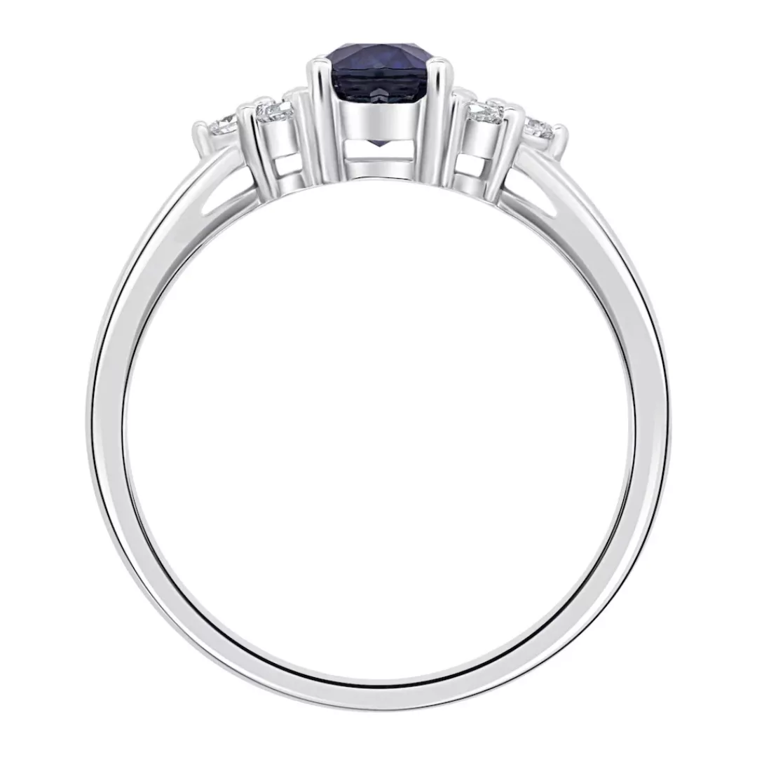 ONE ELEMENT Diamantring "0,08 ct Diamant Brillant Safir Ring aus 585 Weißgo günstig online kaufen