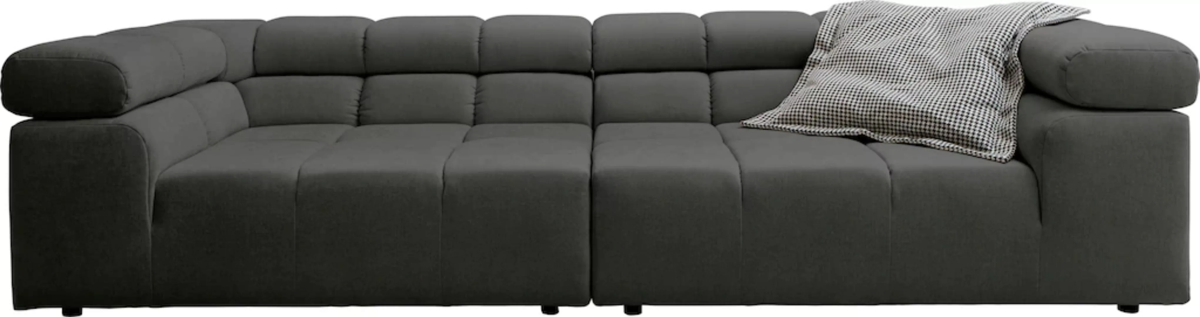 INOSIGN Big-Sofa Ancona B/T/H: 290/110/70 cm, auffällige Steppung, inkl. 2 günstig online kaufen