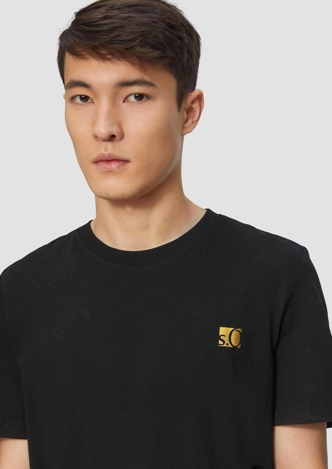 s.Oliver Kurzarmshirt T-Shirt mit Gold- oder günstig online kaufen