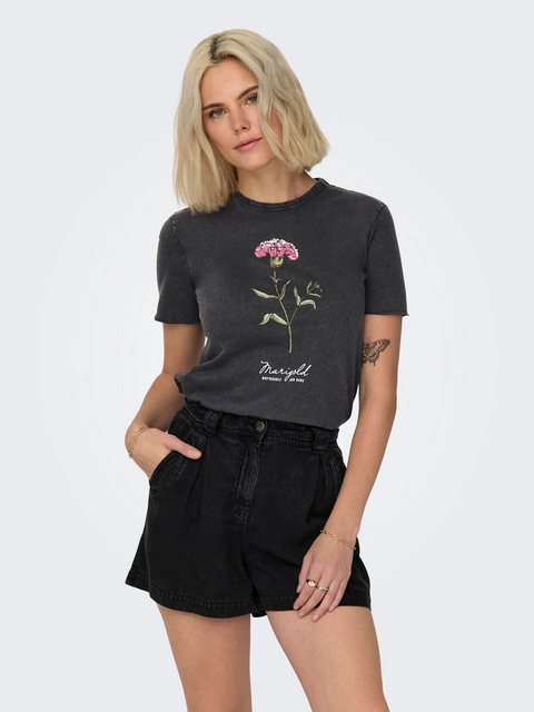 ONLY T-Shirt Bedrucktes T-Shirt Kurzarm Top mit Printed Schrift ONLLUCY 475 günstig online kaufen