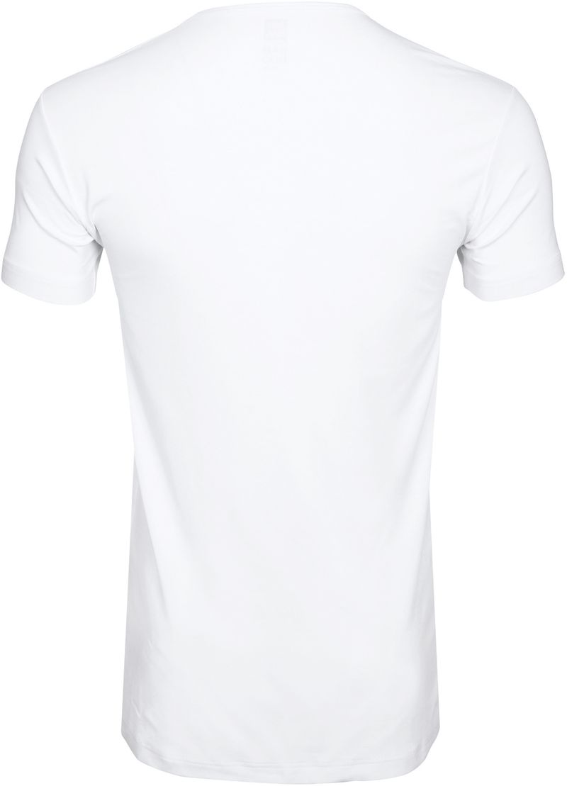 Alan Red Bamboo T-shirt V-Ausschnitt Weiß - Größe L günstig online kaufen