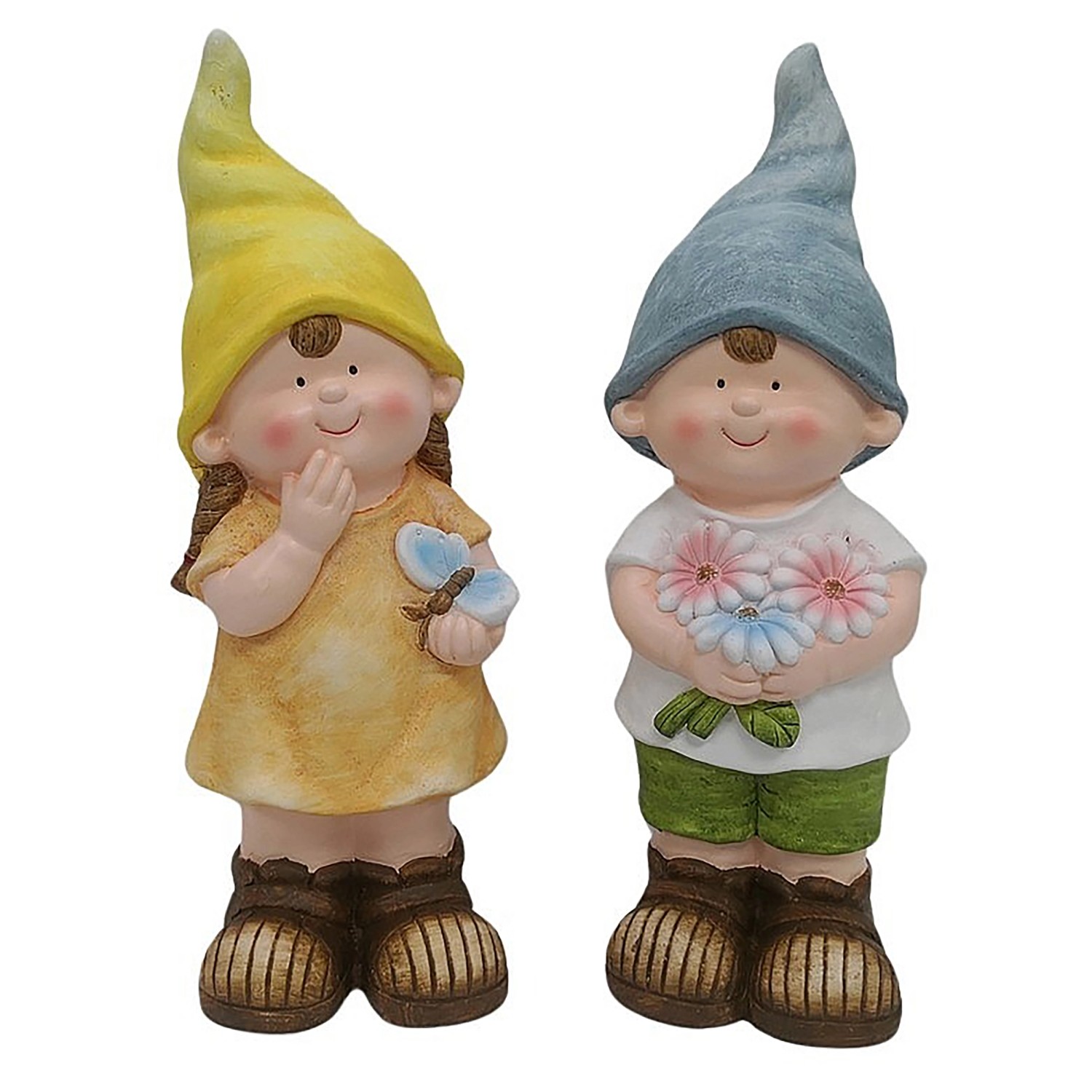 Boltze Deko-Figur Kinder Fleur 2-fach sortiert 41 cm Mehrfarbig günstig online kaufen