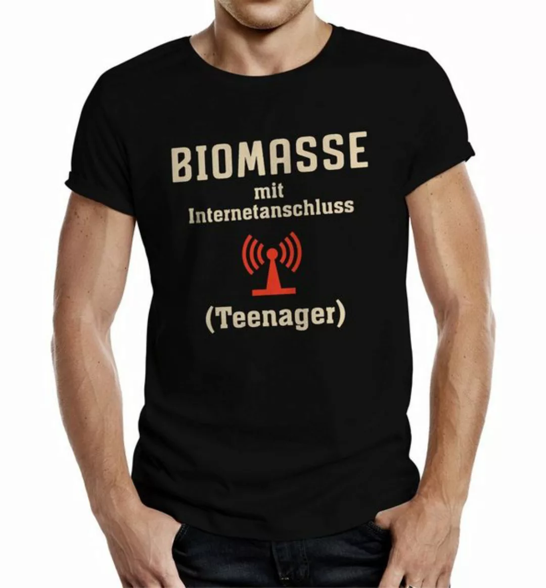 RAHMENLOS® T-Shirt Geschenk für Teenager - Biomasse mit Internetanschluss günstig online kaufen