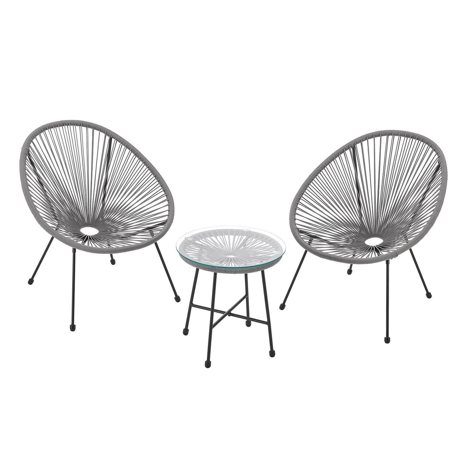 Juskys Balkonset Ostana, (3-tlg), 2 Sessel günstig online kaufen