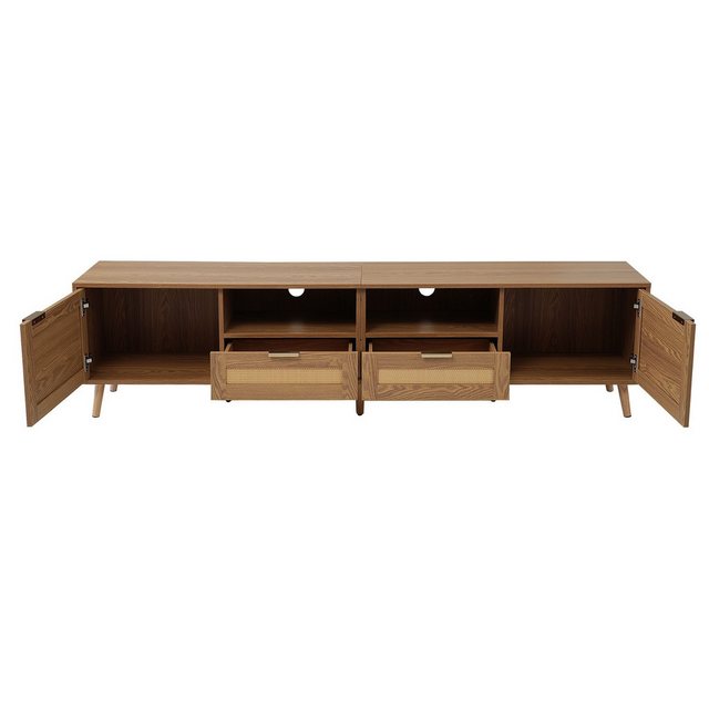 DOPWii TV-Schrank TV-Konsolentisch,200*37*49 cm,Geflochtener Rattan TV Boar günstig online kaufen