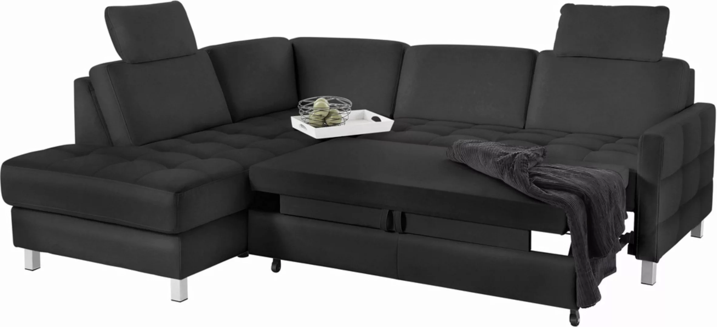 sit&more Ecksofa "Benson L-Form", wahlweise mit Bettfunktion günstig online kaufen