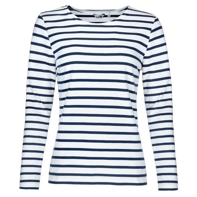 modAS Langarmshirt Damen Langarm-Shirt mit Streifen Bretonisches Streifensh günstig online kaufen