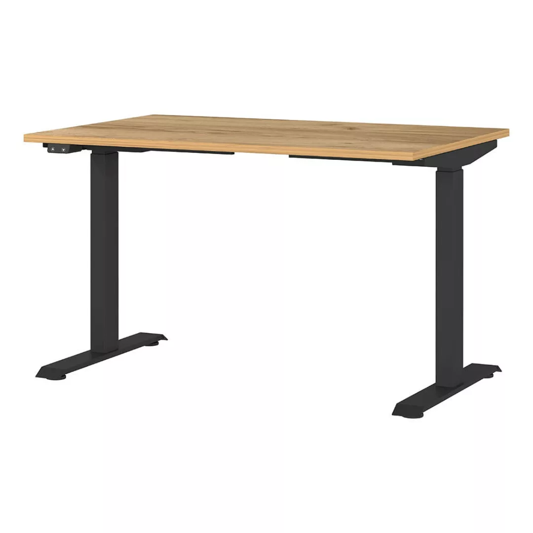 Schreibtisch 120cm, elektrisch höhenverstellbar, Eiche, MEMPHIS-01 günstig online kaufen