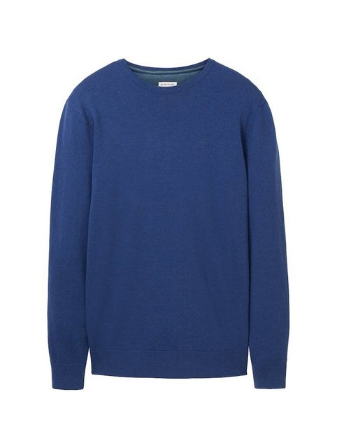 TOM TAILOR Sweatshirt Basic Crew Neck Sweater melierter Strickpullover (1-t günstig online kaufen