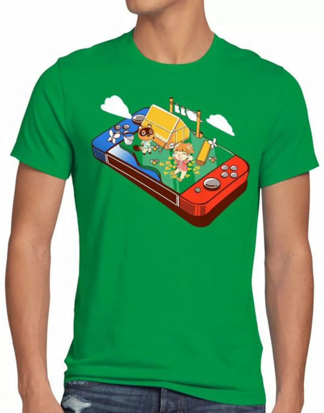 style3 Print-Shirt Herren T-Shirt Crossing Pocket switch animal videospiel günstig online kaufen