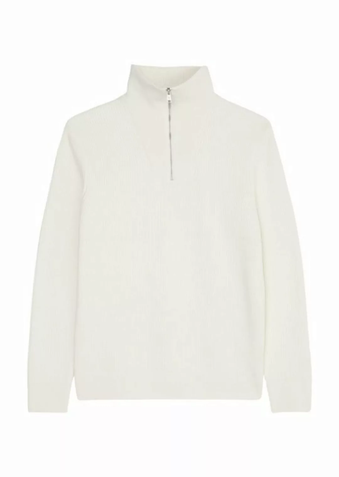 Marc O'Polo Half Zip Pullover Ecru - Größe M günstig online kaufen