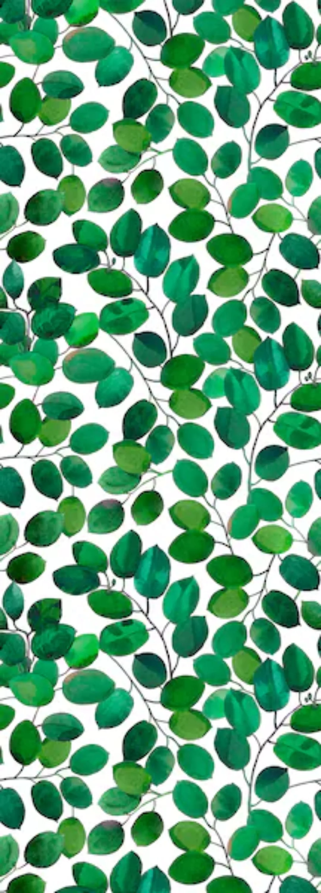 queence Vinyltapete »Tropische Blätter-Grün«, 90 x 250 cm, selbstklebend günstig online kaufen