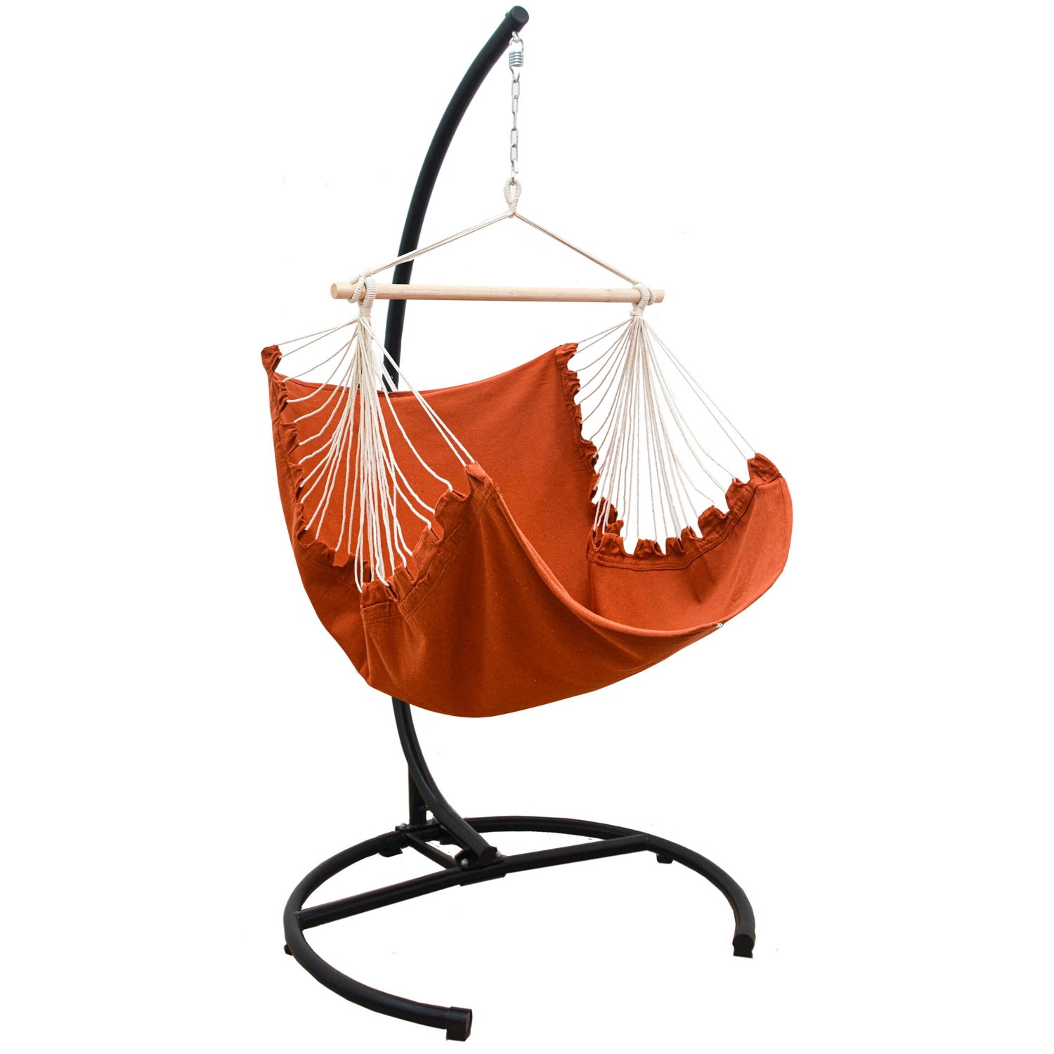 AMANKA XL-Hängesessel inkl. Gestell bis 100 kg 155 x 125 cm Terracotta günstig online kaufen