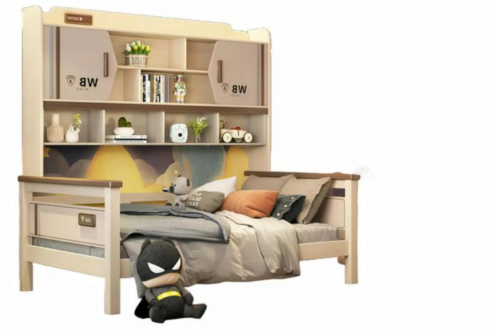 Xlmoebel Bett Neues Möbelset für Jugendzimmer: Hochbett und Kleiderschrank günstig online kaufen