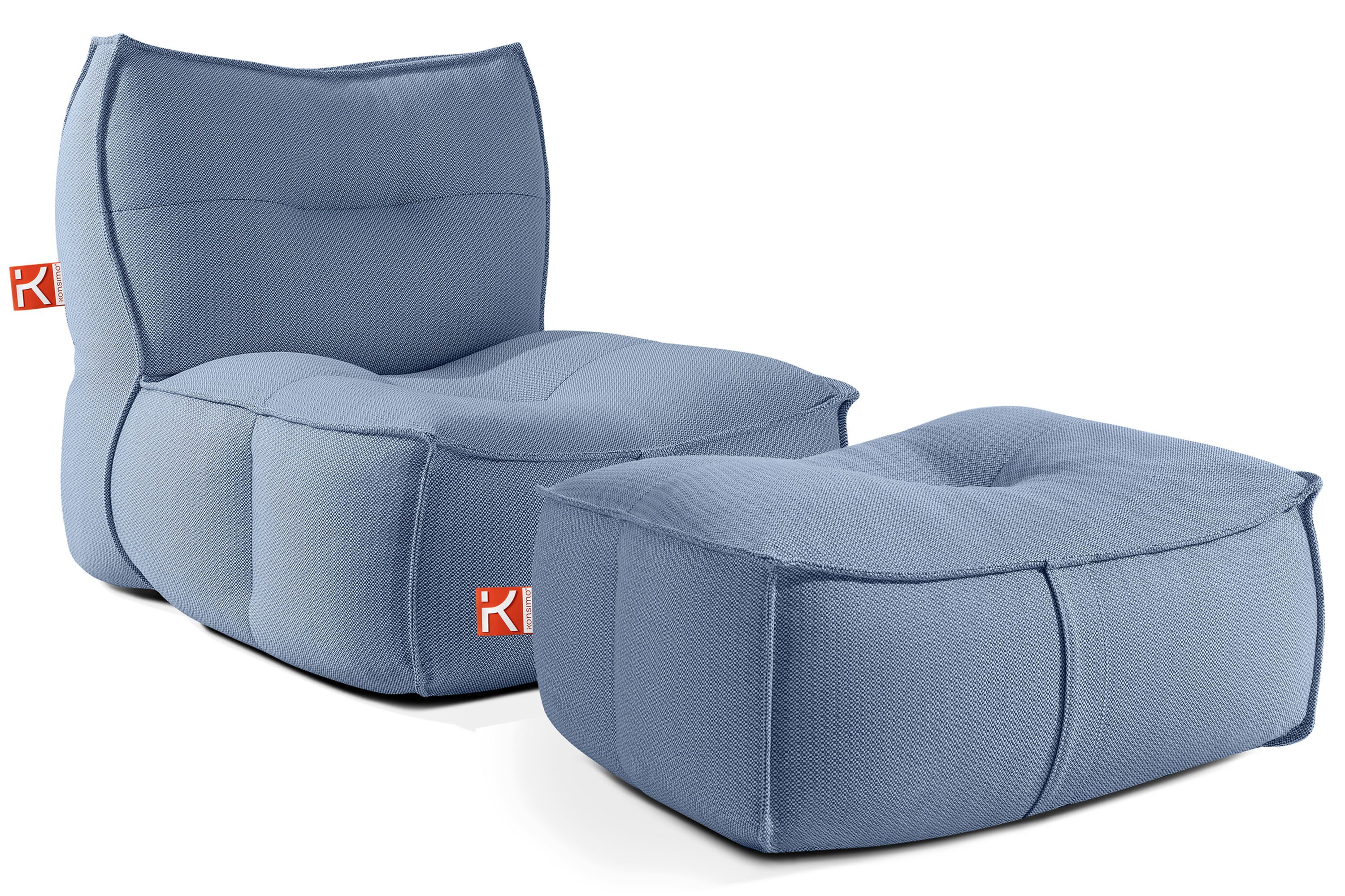 KONSIMO® Gartenlounge-Set LOVIA Gartensessel mit Hocker, günstig online kaufen