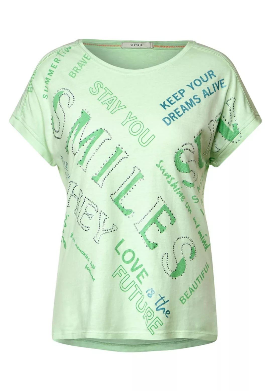 Cecil Print-Shirt, aus softem Materialmix günstig online kaufen