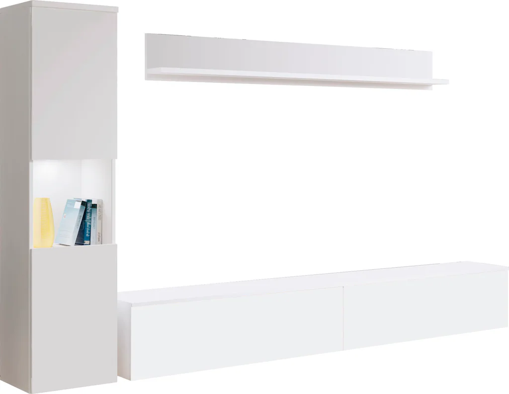 INOSIGN Wohnwand "PARIS, Vitrine Türanschlag links/rechts wechselbar", (Kom günstig online kaufen