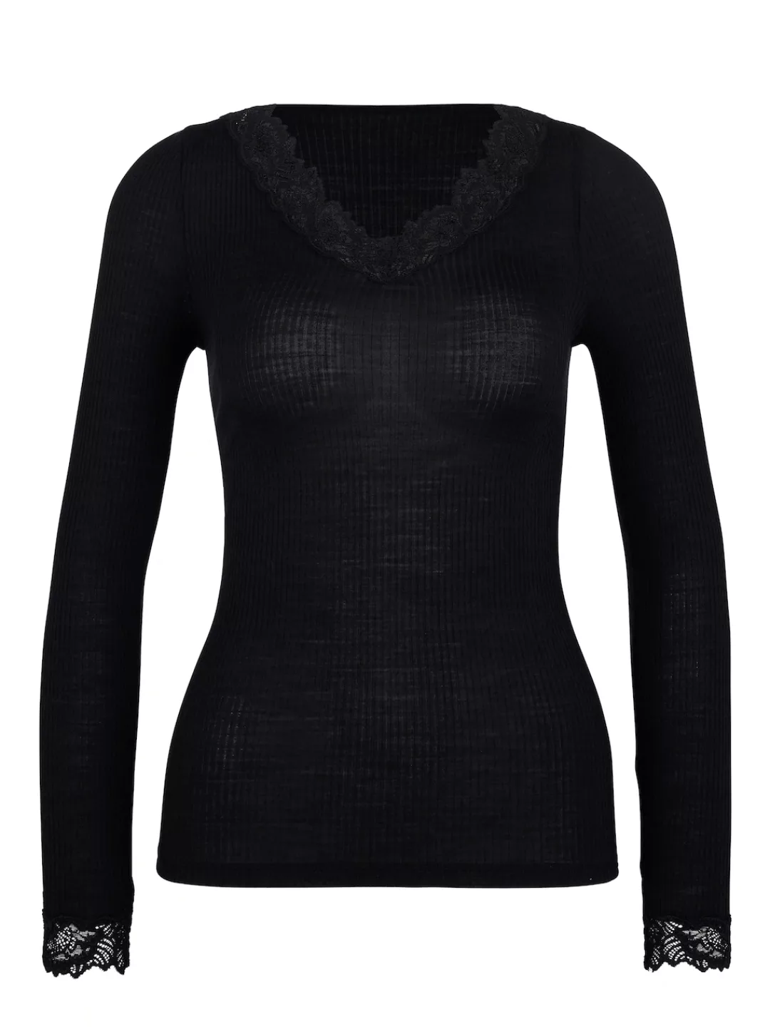 CALIDA Langarmshirt "Silky Wool Joy", Spitze an Ausschnitt & Bündchen günstig online kaufen