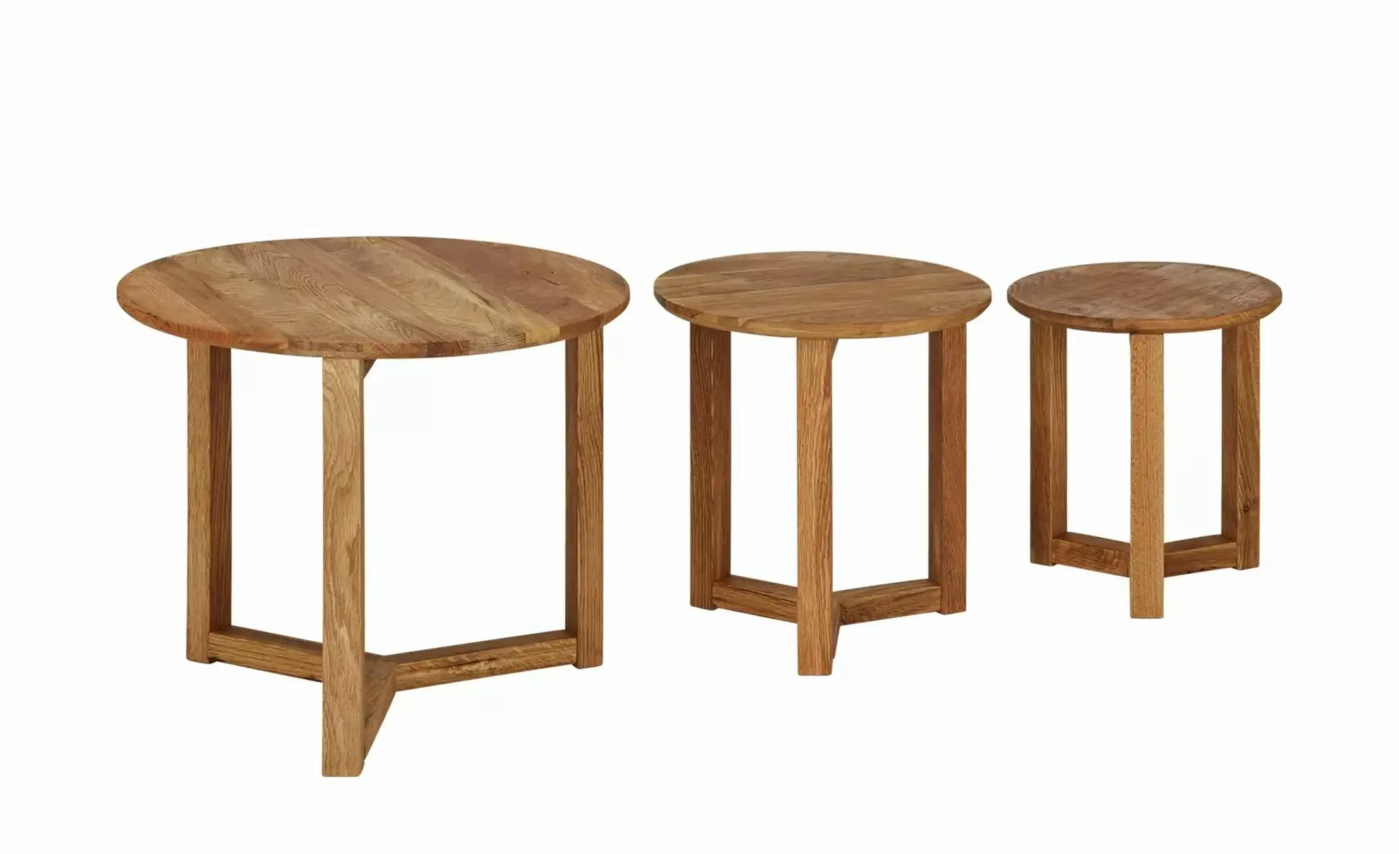 Couchtisch 3er Set 3er-Set Maddalena ¦ holzfarben ¦ Maße (cm): H: 42,5  Ø: günstig online kaufen