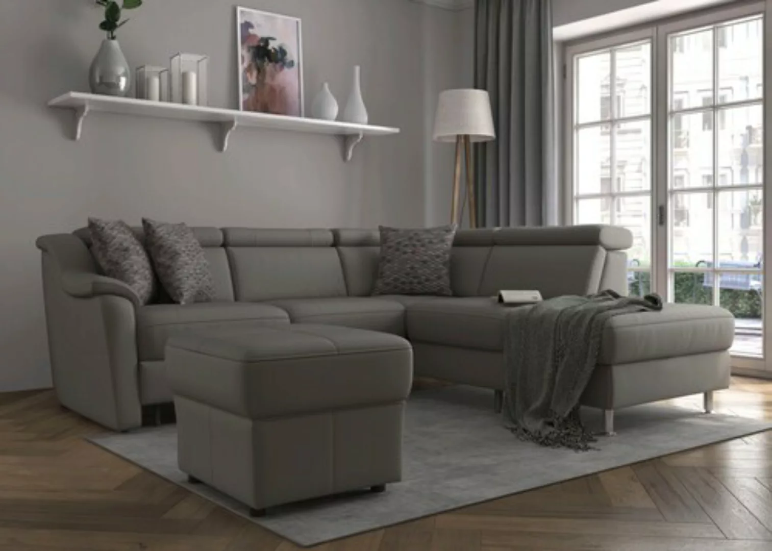sit&more Ecksofa »Freetown L-Form«, inklusive Kopfteilverstellung und komfo günstig online kaufen