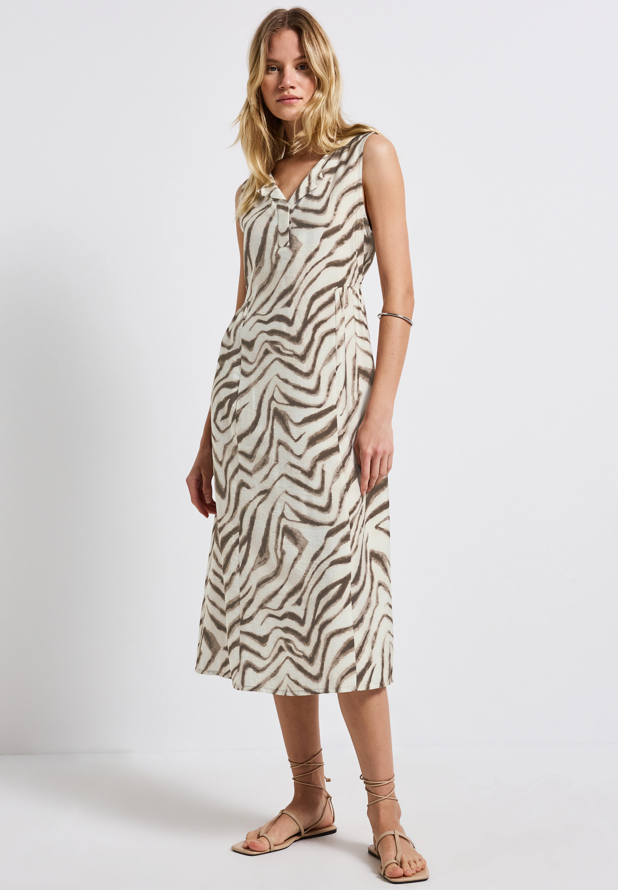 STREET ONE Midikleid, mit Zebramuster günstig online kaufen