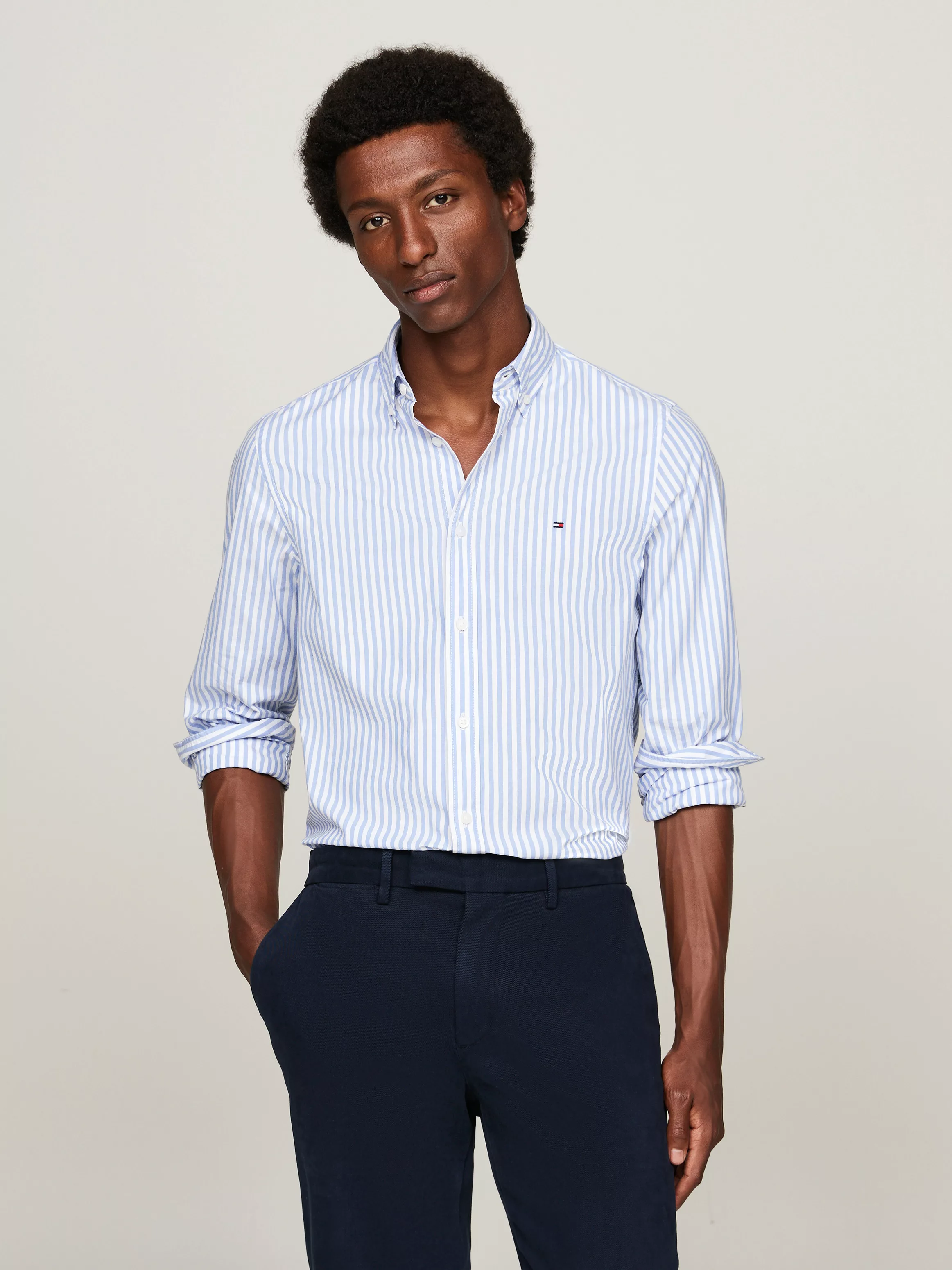 Tommy Hilfiger Businesshemd "CLASSIC POPLIN STRIPE SF SHIRT" günstig online kaufen