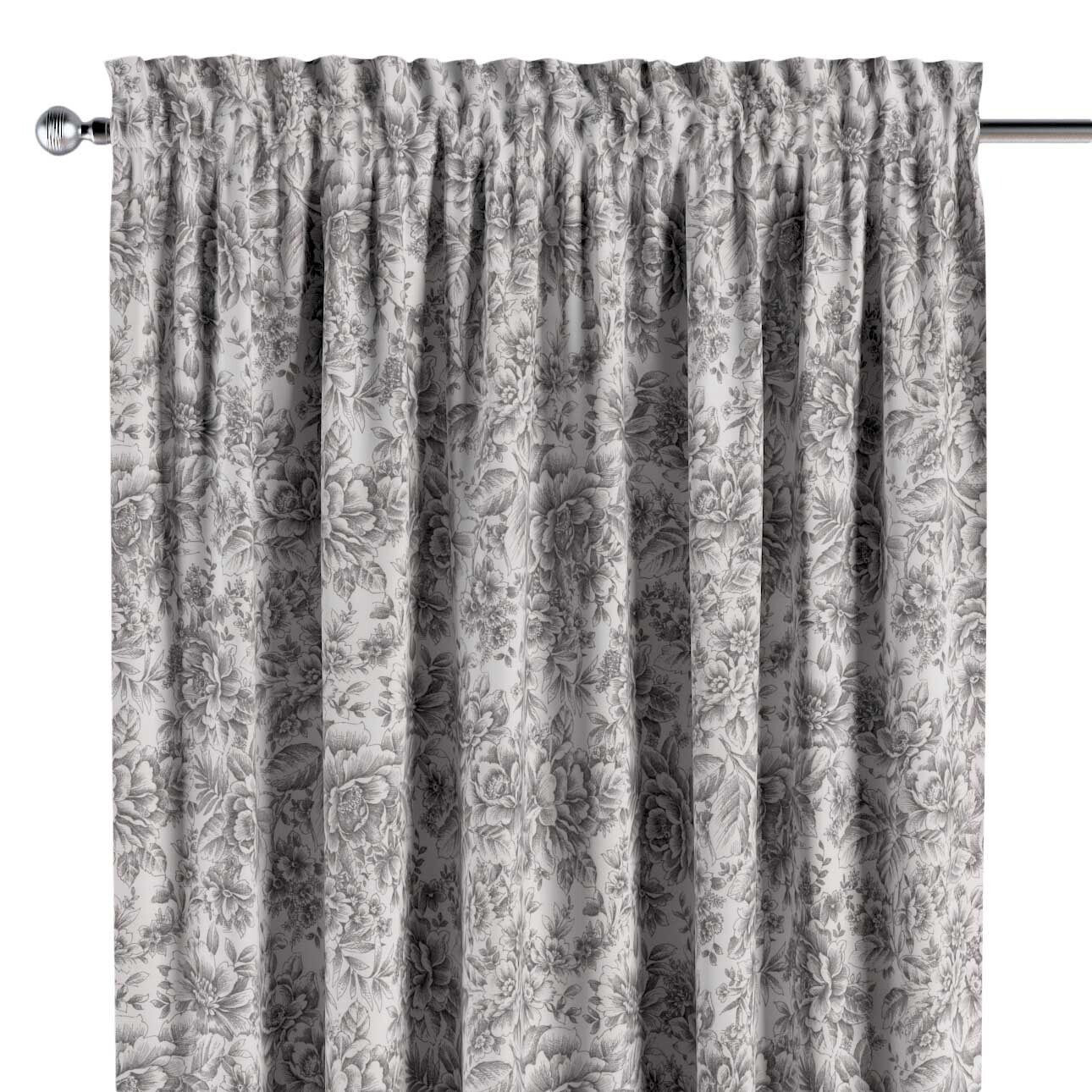 Vorhang mit Tunnel und Köpfchen, grau-weiß, Arte (144-02) günstig online kaufen