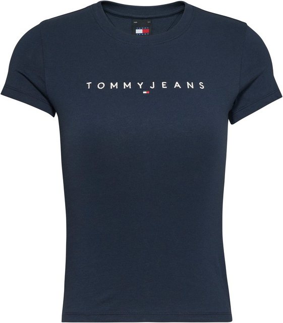 Tommy Jeans T-Shirt Slim Tee Linear Logo Shirt mit Logostickerei günstig online kaufen