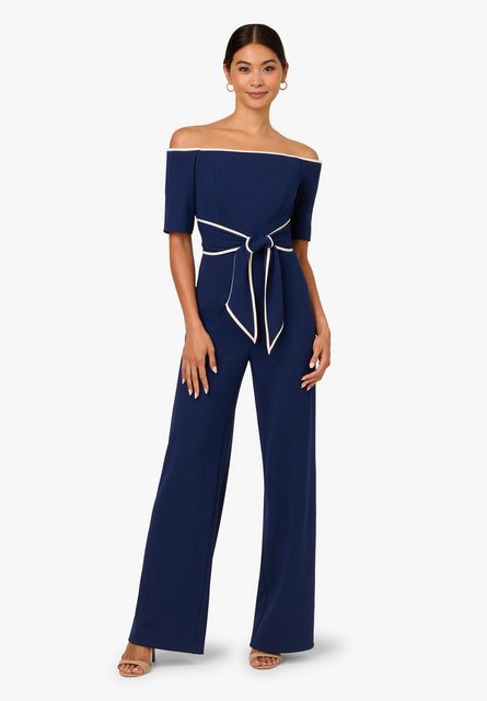 Adrianna Papell Jumpsuit Knit Crepe Tie Jumpsuit Hochzeit, Cocktail, Anlass günstig online kaufen