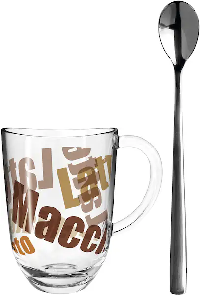 LEONARDO Latte-Macchiato-Tasse »NAPOLI«, 4tlg. Set: 2 Tassen und 2 Löffel günstig online kaufen