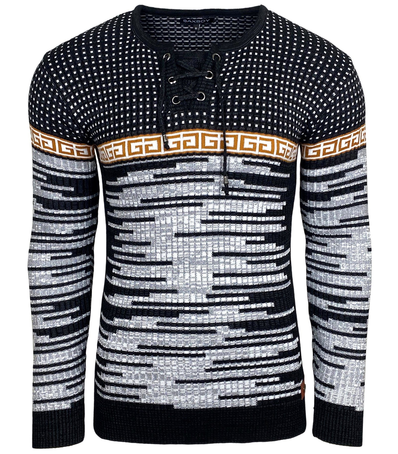 Baxboy Strickpullover BAXBOY Herren stylischer Rundhals günstig online kaufen