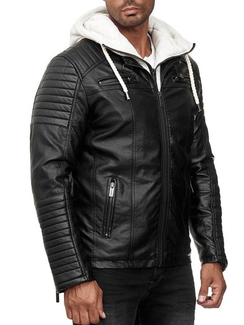 RedBridge Lederimitatjacke aus Kunstleder und abnehmbarer Kapuze hochwertig günstig online kaufen