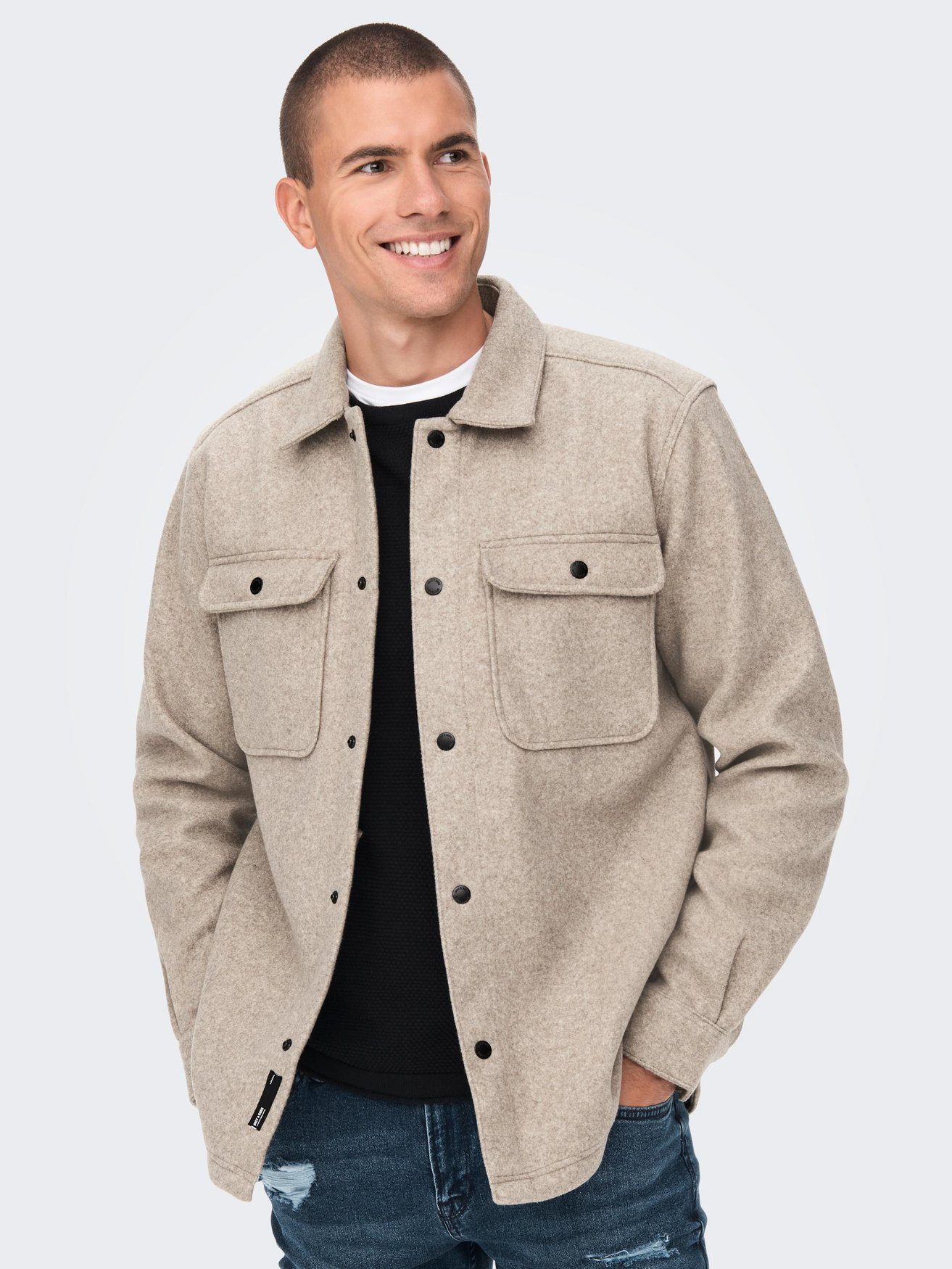 Only & Sons Herren Freizeit Hemd ONSASH - Relaxed Fit günstig online kaufen