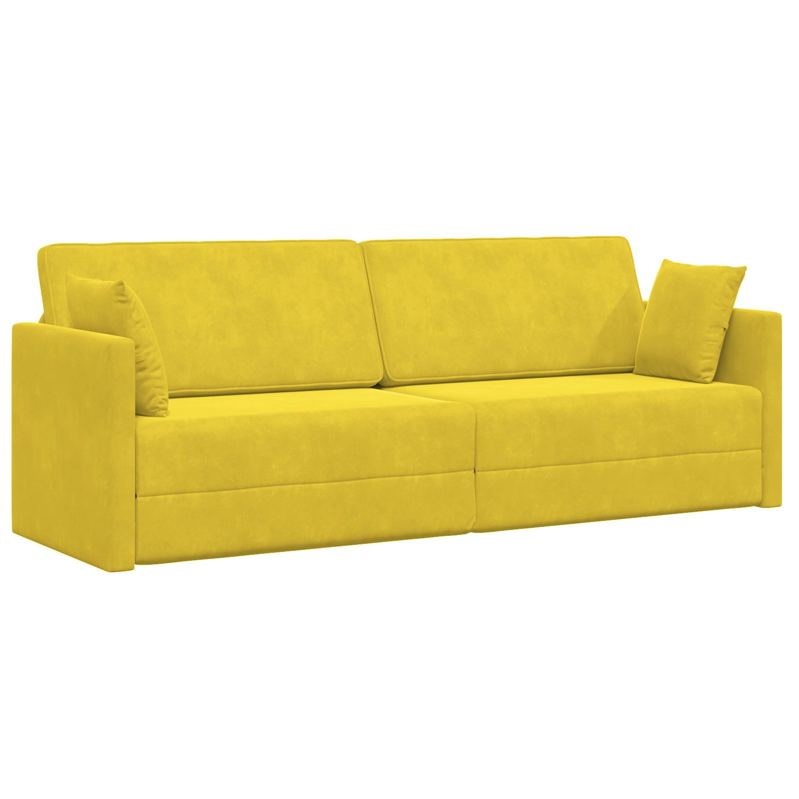 vidaXL Sofa Boden-Sofabett 2-in-1 Gelb 213x144x60 günstig online kaufen