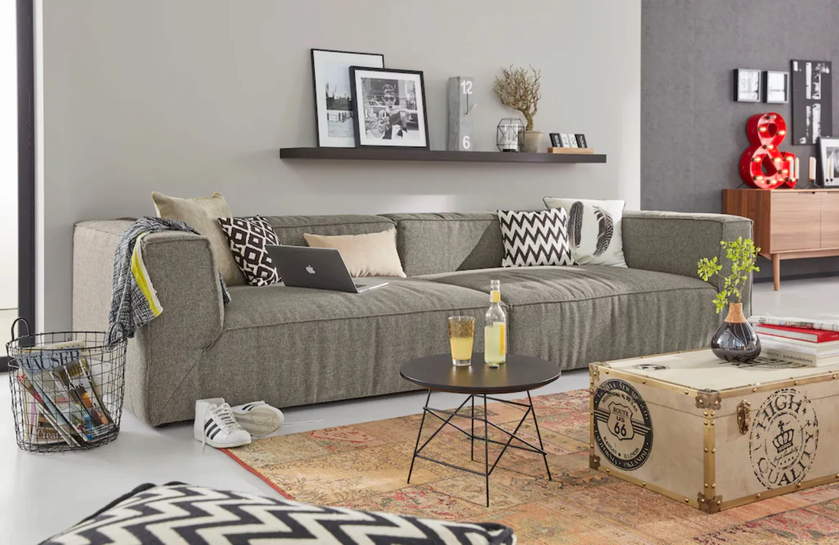 TOM TAILOR HOME Big-Sofa "BIG CUBE", in 2 Breiten, wahlweise mit Sitztiefen günstig online kaufen