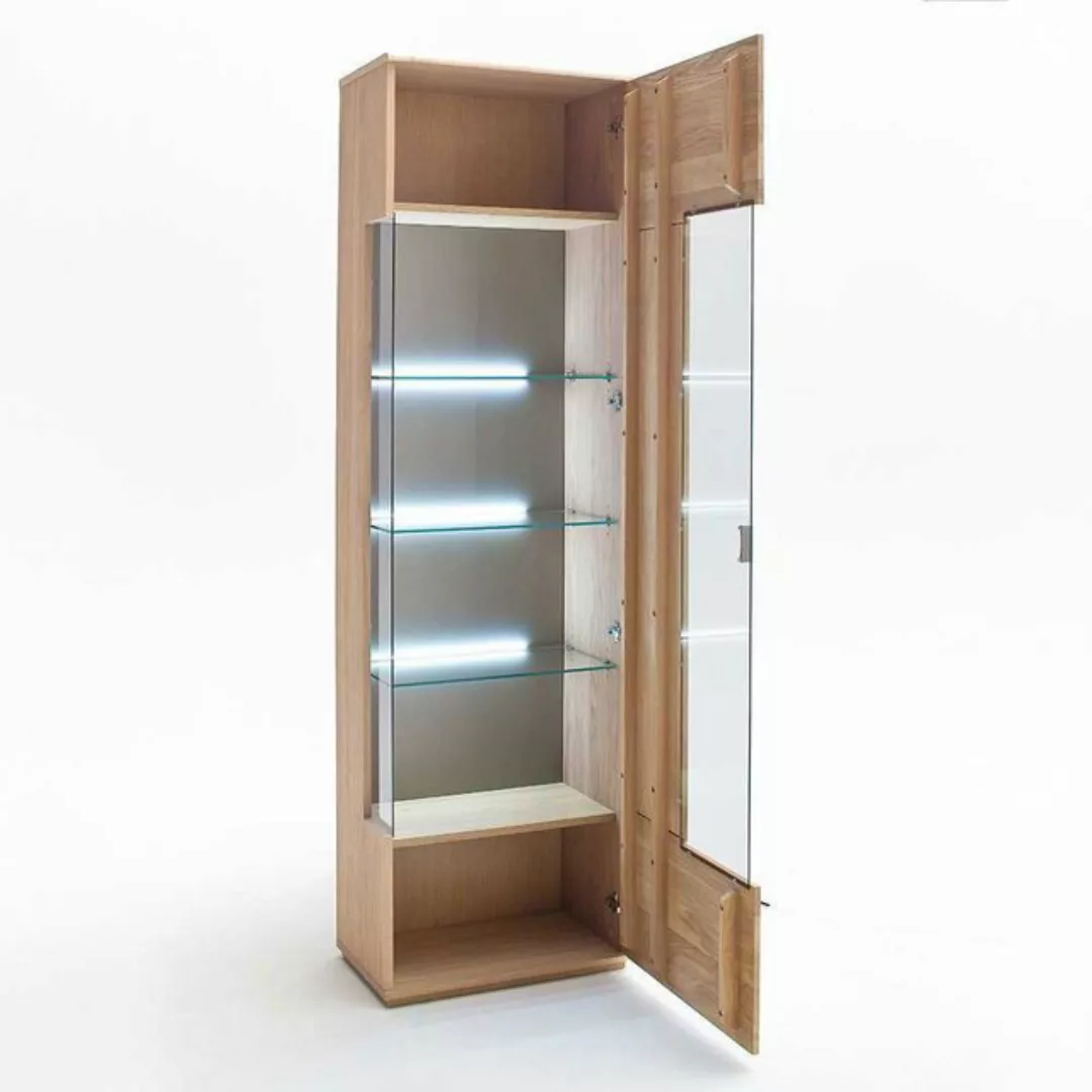 Pharao24 Vitrine Renemia aus Massivholz, mit LED Beleuchtung günstig online kaufen