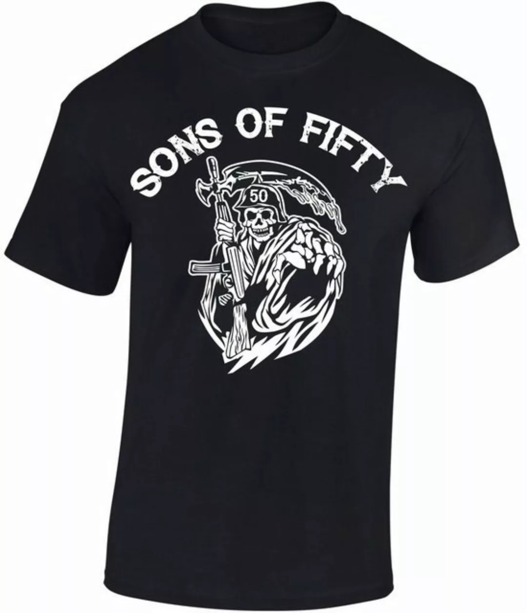 Baddery Print-Shirt Geburtstagsgeschenk für Biker - 50 Jahre: "Sons of Fift günstig online kaufen