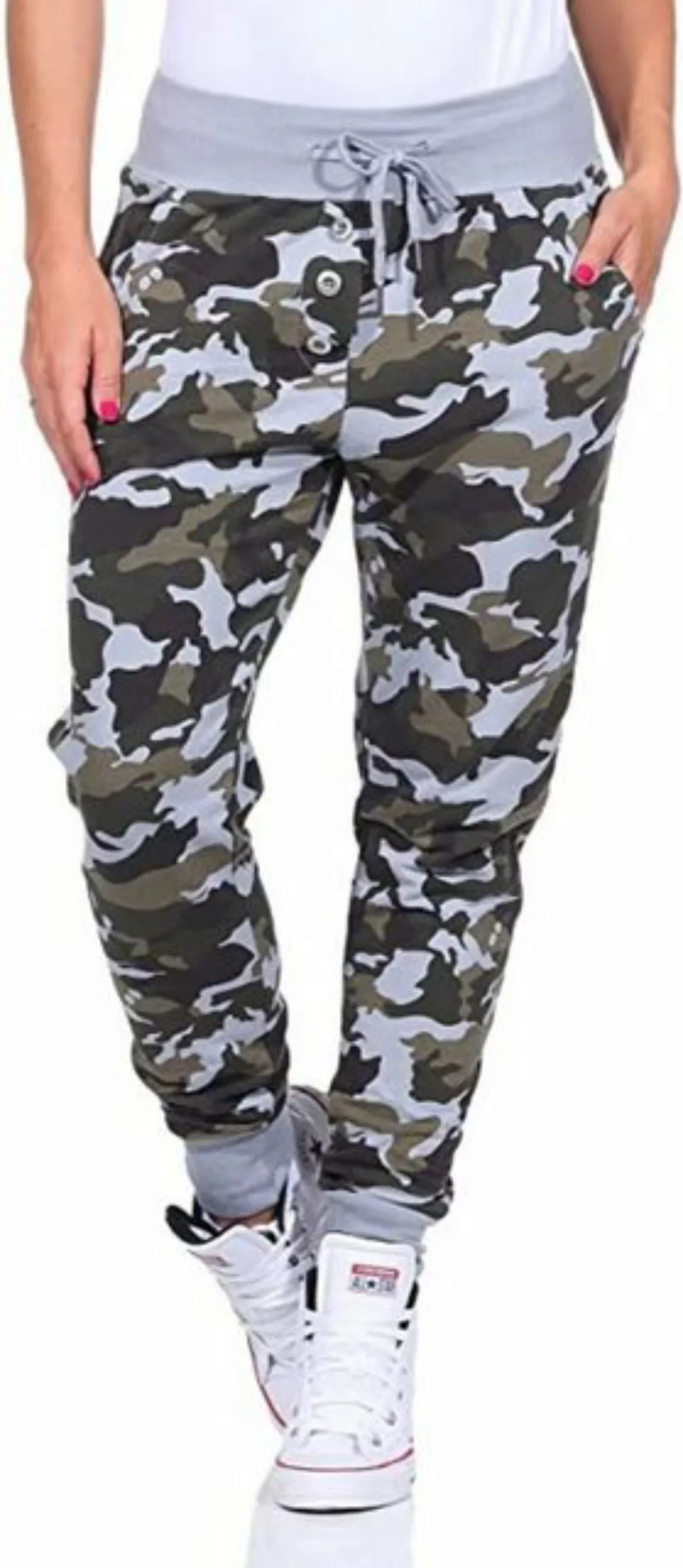 Mississhop Boyfriend-Hose Camouflage Damenhose Militär Hose Jogginghose M.1 günstig online kaufen