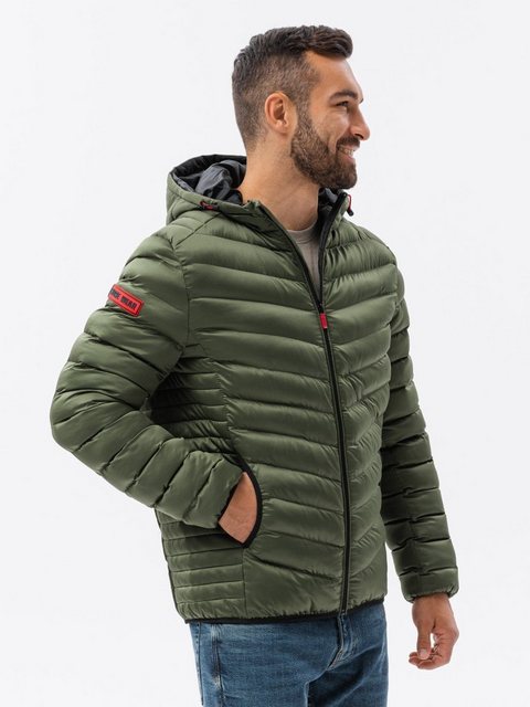 OMBRE Steppjacke Herren-Steppjacke mit satinierter Oberfläche - grün V20 OM günstig online kaufen