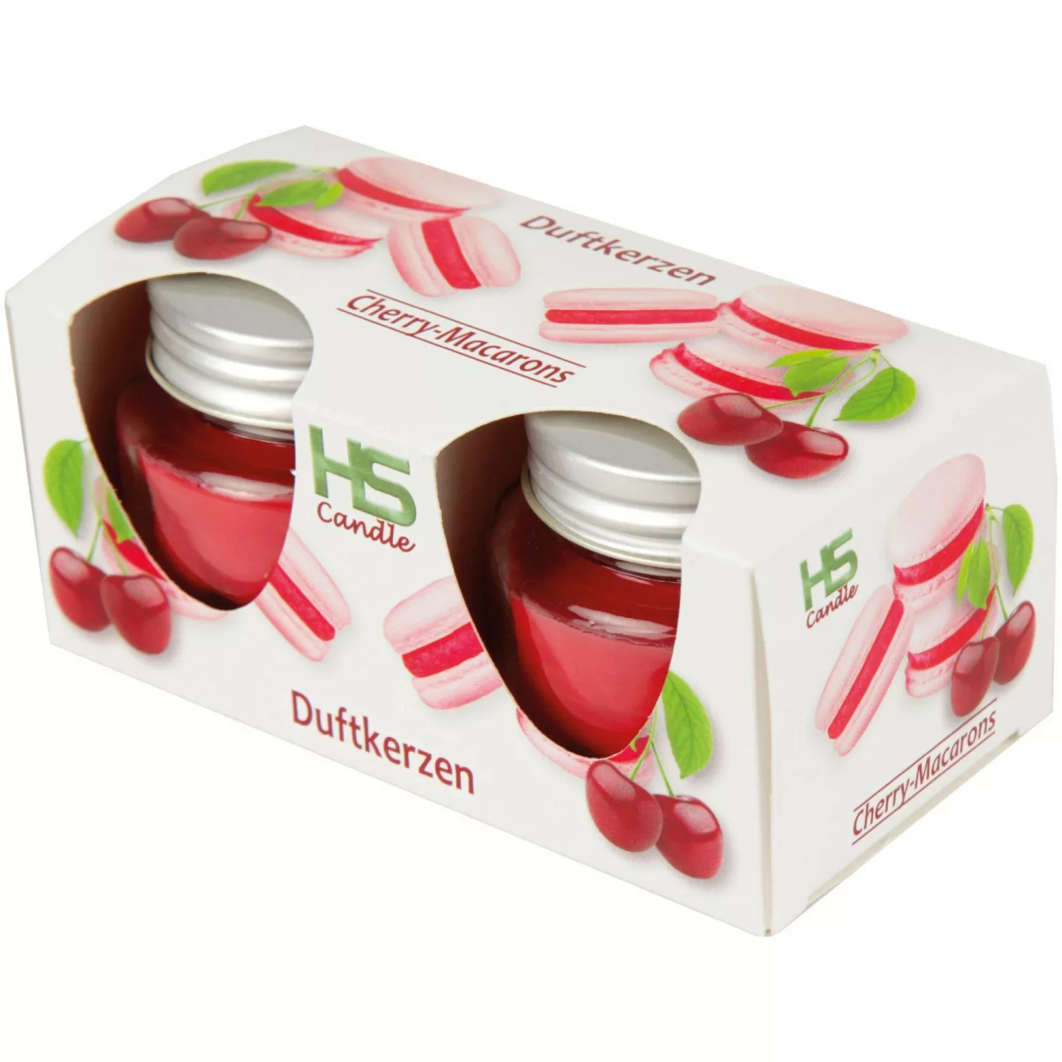 HS Candle Duftkerze Macaron Kerzen 2er Pack Cherry günstig online kaufen