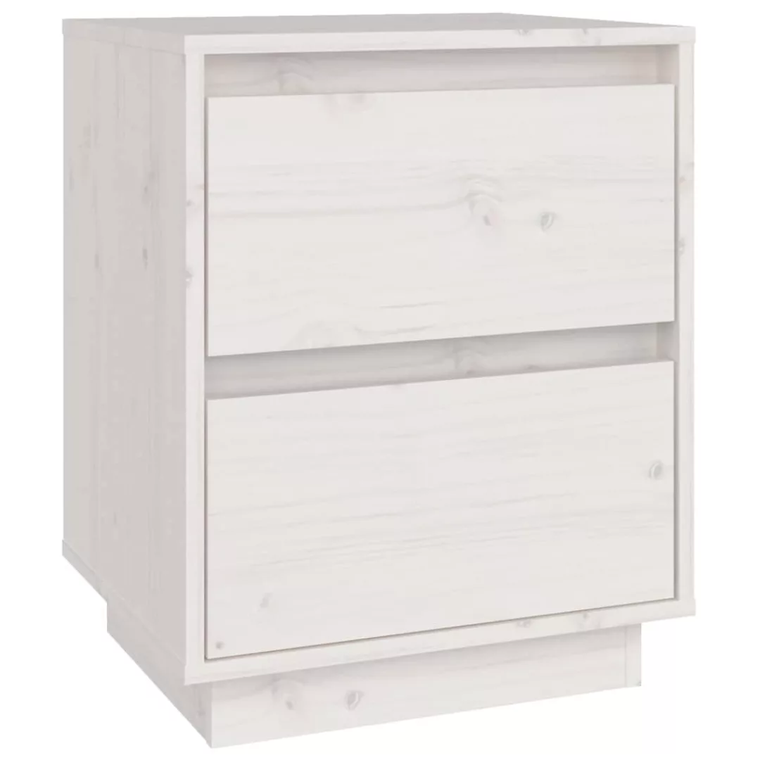 Vidaxl Nachttisch Weiß 40x35x50 Cm Massivholz Kiefer günstig online kaufen