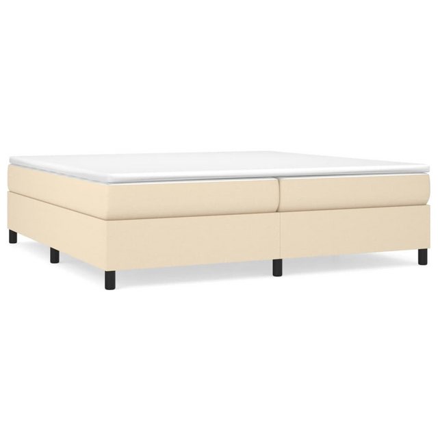 vidaXL Boxspringbett, Boxspringbett mit Matratze Creme 200x200 cm Stoff günstig online kaufen