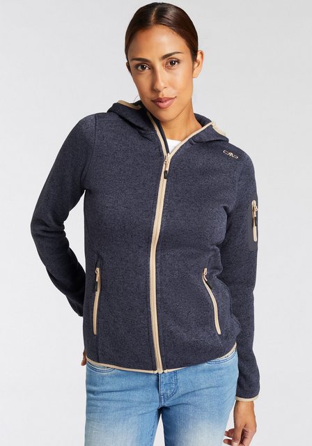 CMP Strickfleecejacke KNITTED MELANGE HOODY WOMAN HOODY (1-St) Wärmend und günstig online kaufen