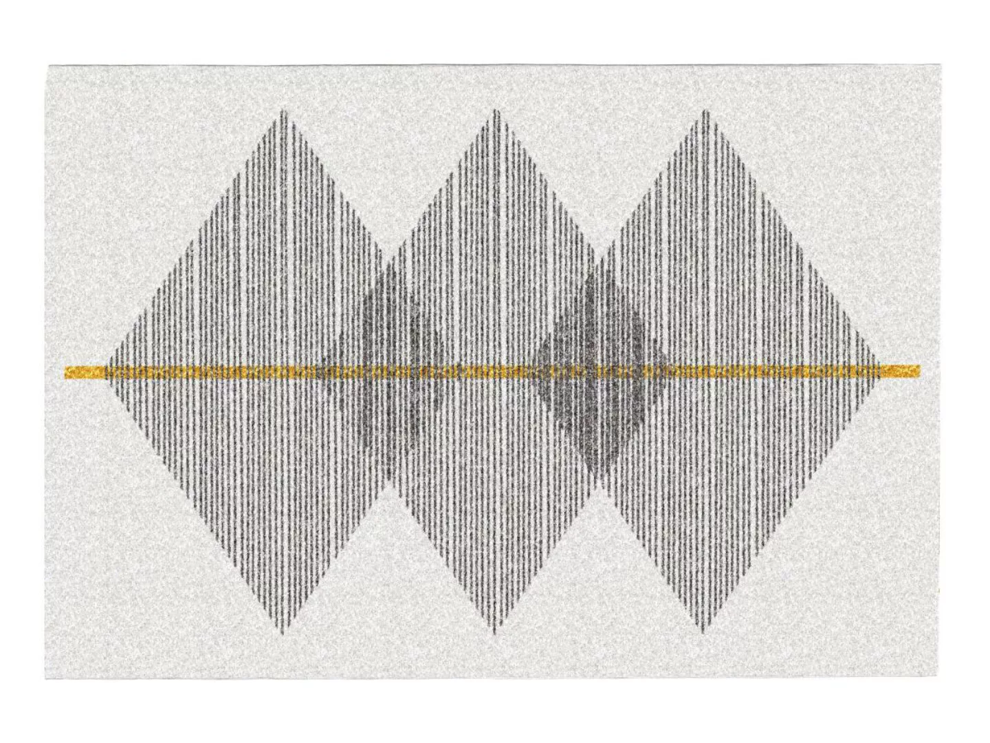 Teppich mit geometrischen Formen - 160 x 230 cm - Weiß & Grau - NIMIRIA günstig online kaufen