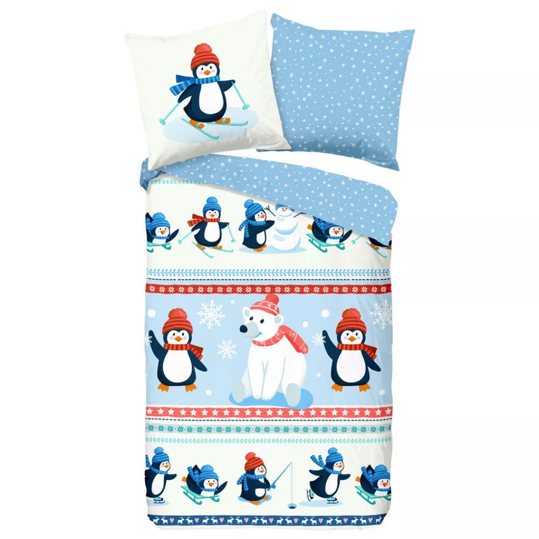 good morning Kinderbettwäsche »Penguins«, 100% Baumwolle/ Flanell (Biber) günstig online kaufen